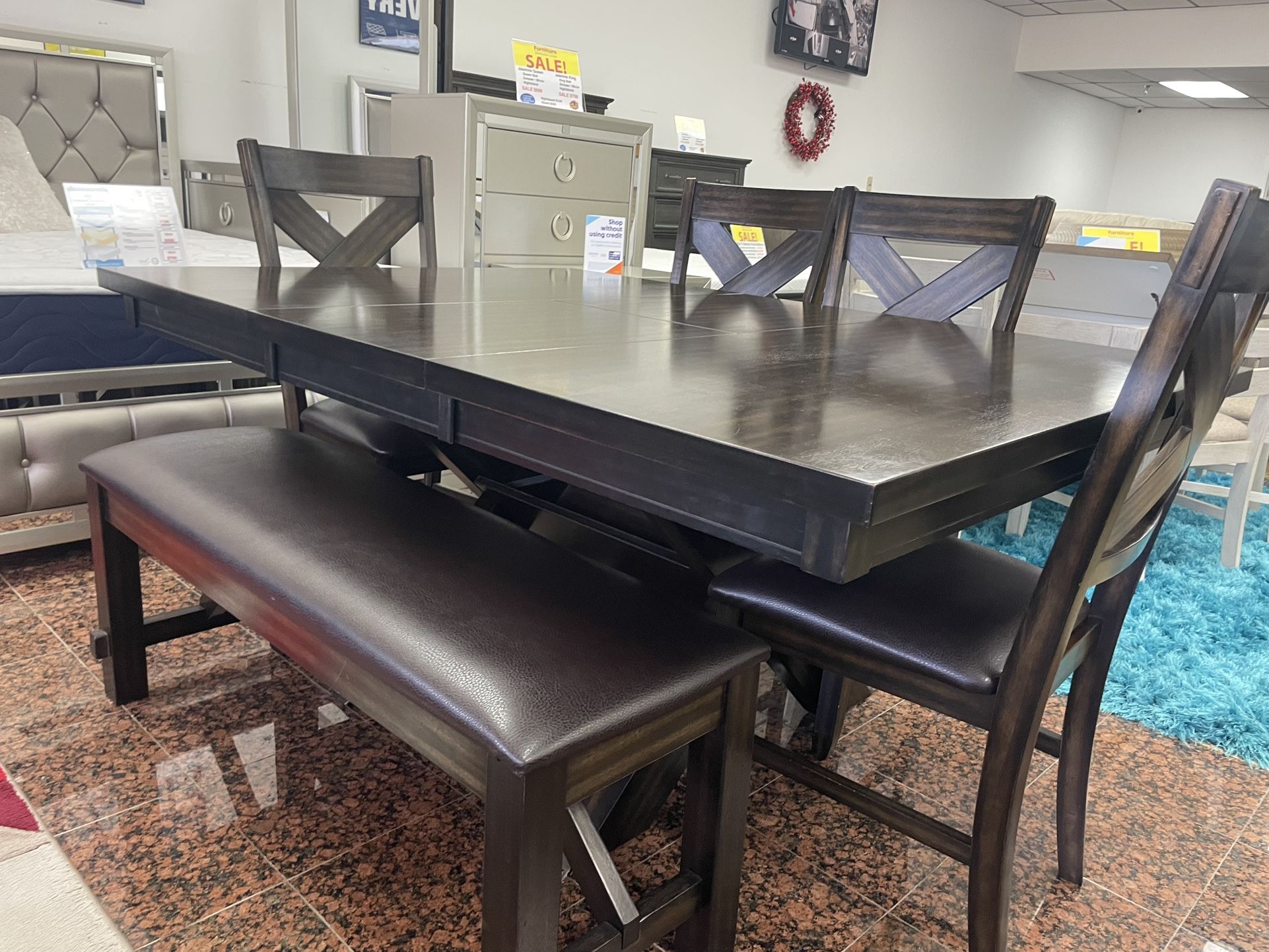 Kelly dining room set start at $699 with easy finance