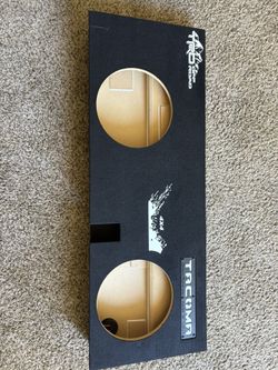 12" Dual Sealed Sub Box, Fits 05-23 Toyota Tacoma Double-Cab Speaker Box Car Audio Subwoofer Enclosure Ground-Shaker