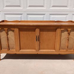 Mid-century 1960s/1970s Zenith AM FM Radio Tuner Record Player Credenza $425