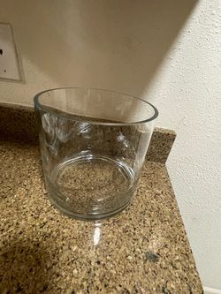 Large glass vase ice bucket