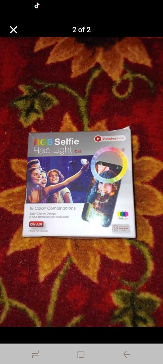 NEW IN BOX* RGB Selfie Halo Light (Cat Shape / Multi - Color)