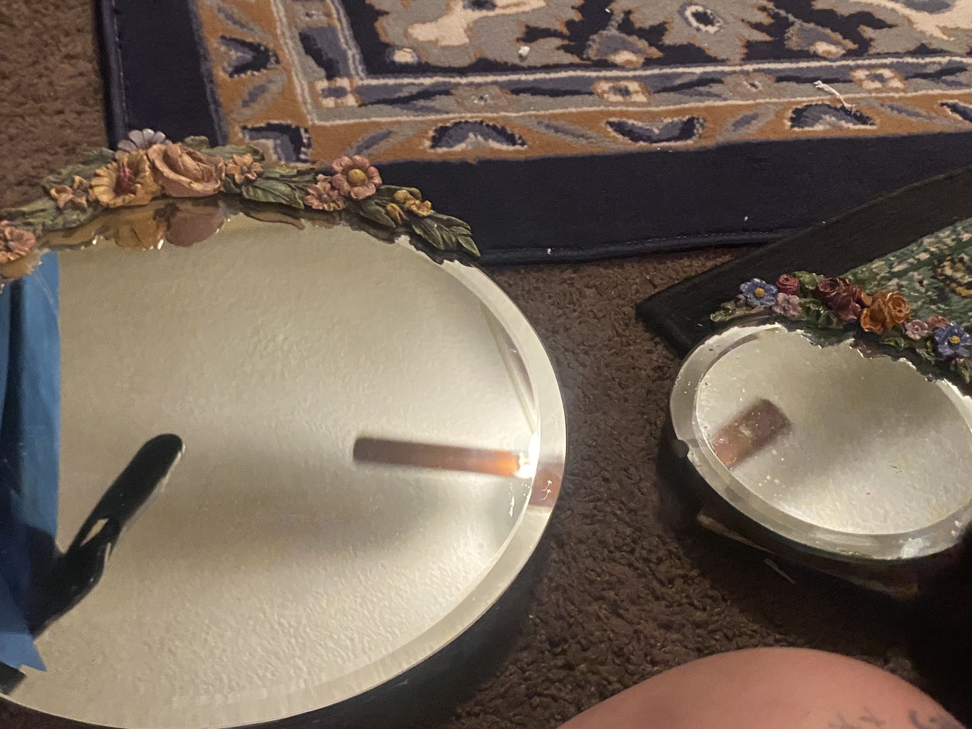 Pair Of Vintage Barbola Mirrors