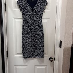 Dark Blue Flower Dress 