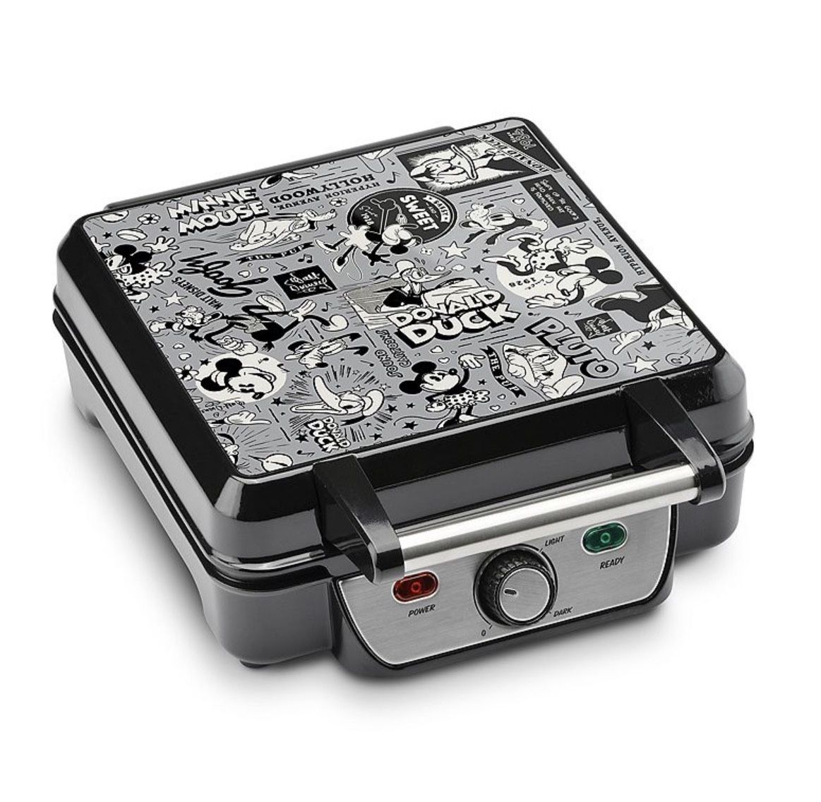 100 Disney's Mickey Mouse, Minnie Mouse, Donald Duck, Goofy, and Pluto Retro Designs Waffle Maker