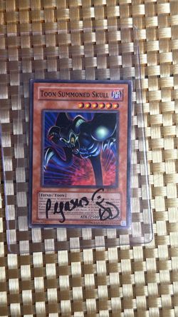 Yu-Gi-Oh Toon Summoned Skull Signed Card