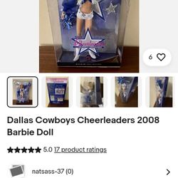 $50.   08 DALLAS CHEERLEADER BARBIE COLLECTABLE 