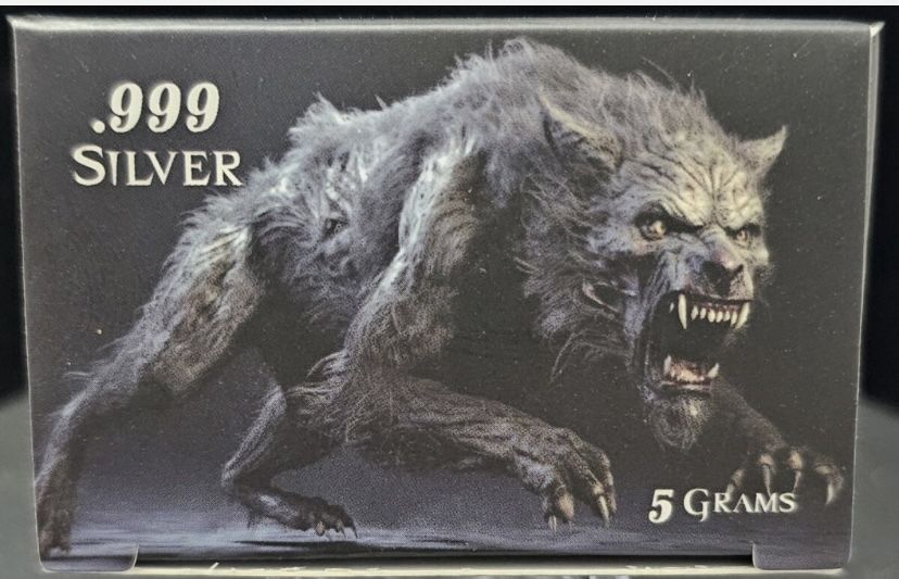 5g gram .999 Fine Silver Werewolf