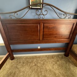 King Mattress Frame, Headboard, Dresses And Mirror