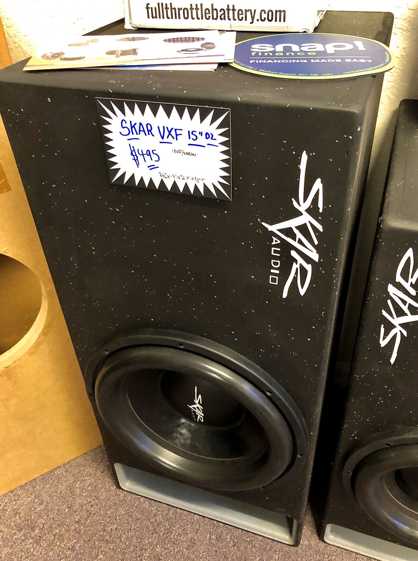 Skar VXF 15” D2 w/Dual baffled enclosure!