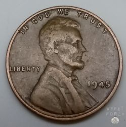 Wheat Penny 1945 Philadelphia Mint 