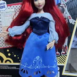 Disney Store Princess Ariel Doll The Little Mermaid Blue Dress with Flounder