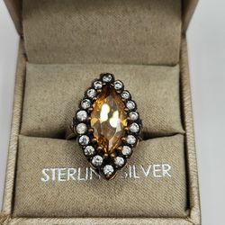 Gorgeous Sterling Citrine Ring