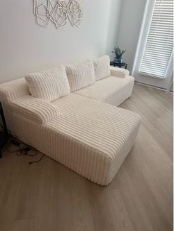 Boneless corduroy sectional