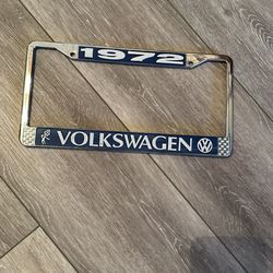 1972 VW Bubblehead Vintage License Plate