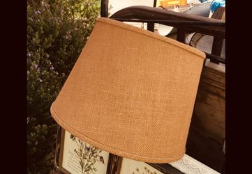 Burlap lamp shade