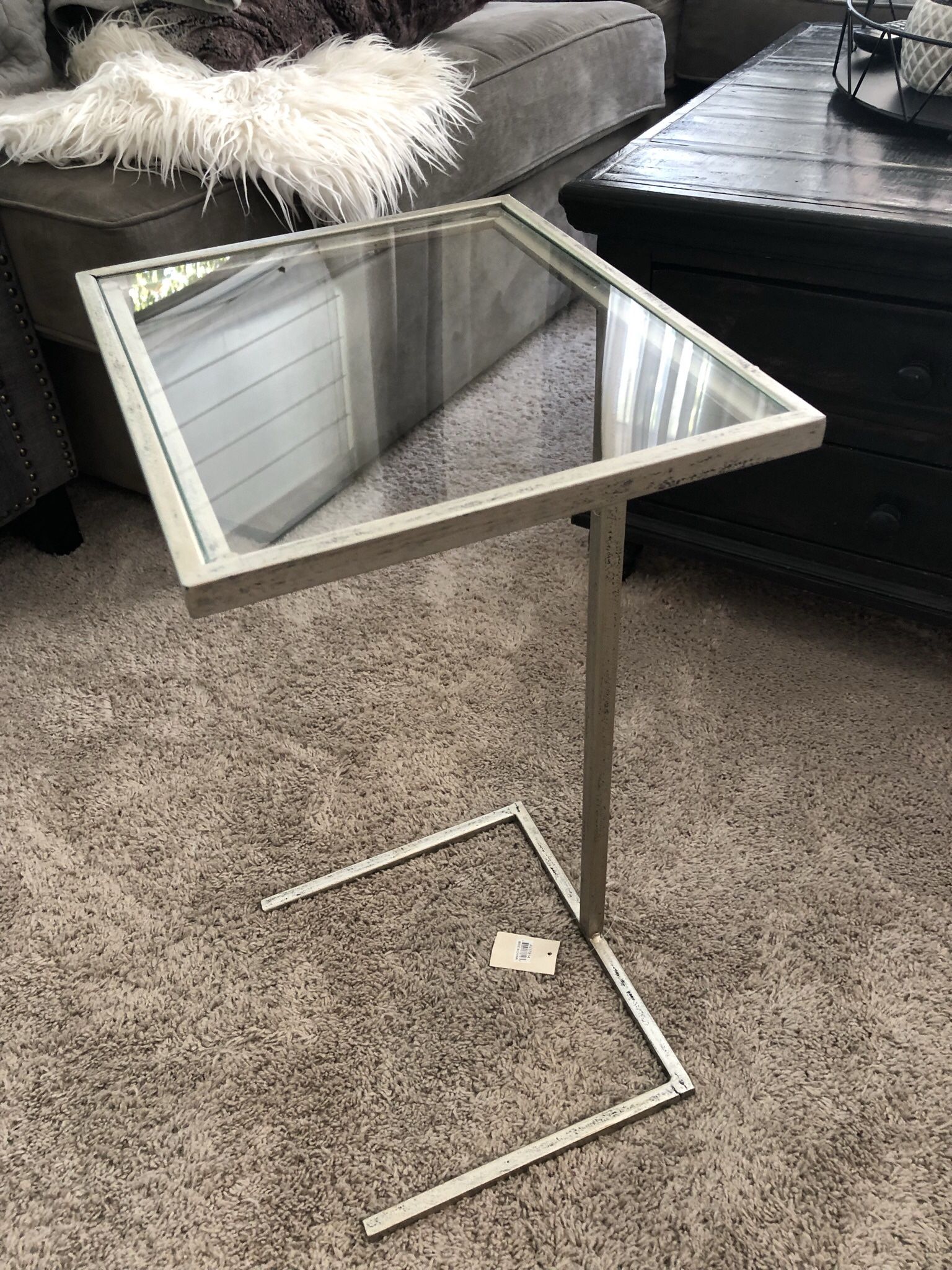 C Curve Beverage Side End Table