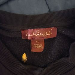 Gloria Vanderbilt Lemon Embroidered Sweatshirt XL