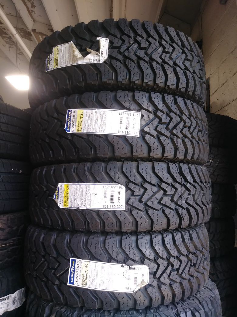 (1) set left Goodyear Wrangler Authority A/T 265/75r16 for Sale in  Sacramento, CA - OfferUp