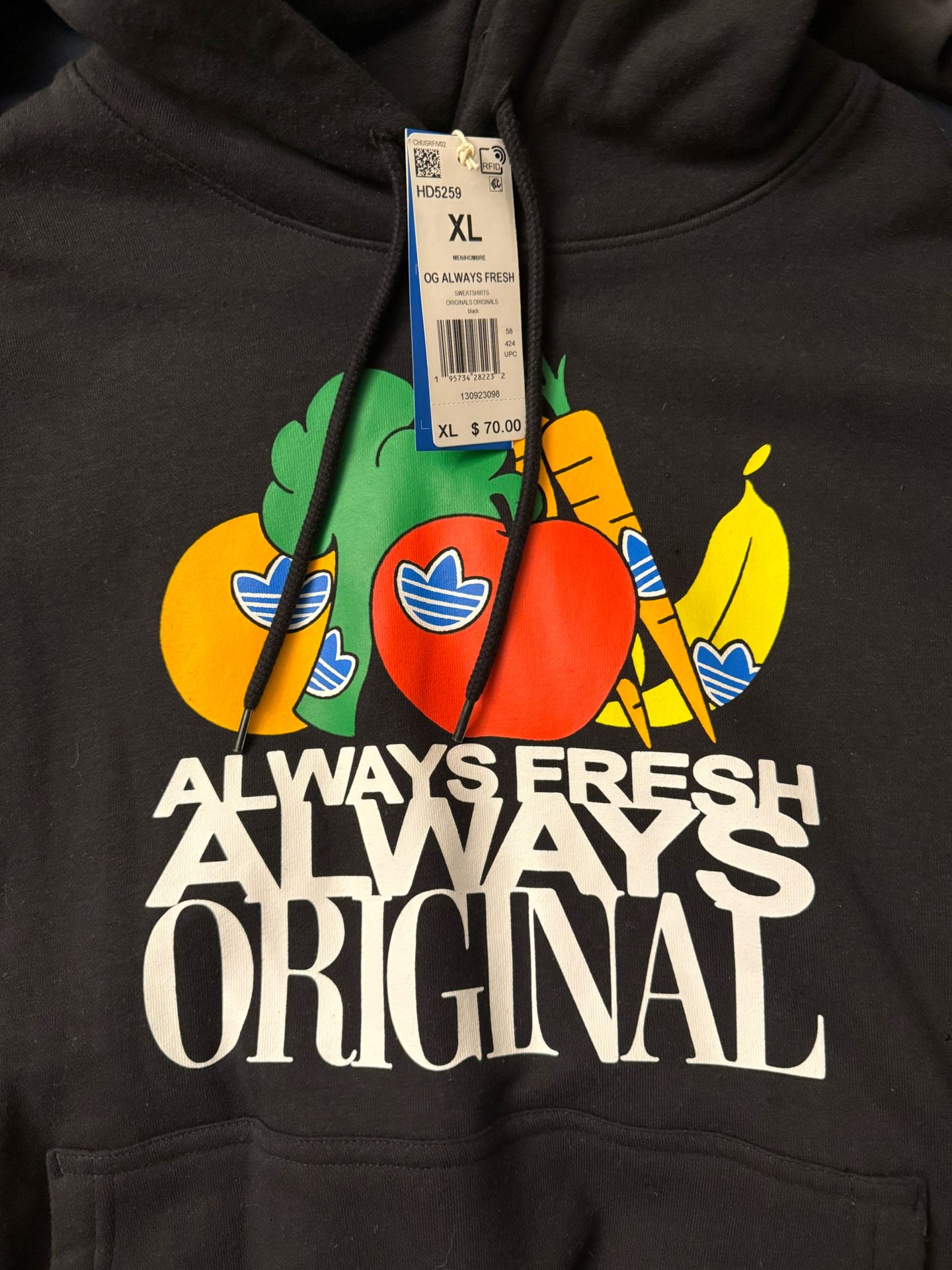 XL Addidas black hoodie