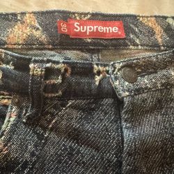 Supreme Archive Denim Jacquard Jean Sz 30 Barely Worn 