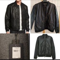 NWT Designer Men's Jacket - JV Star USA Bomber Jacket   - Size XL (MSRP $398) Winterwear / Christmas Gift