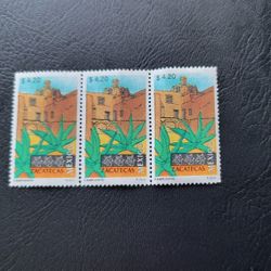 Mexico 2001 Tourism Zacatecas 3 Stamps Unused