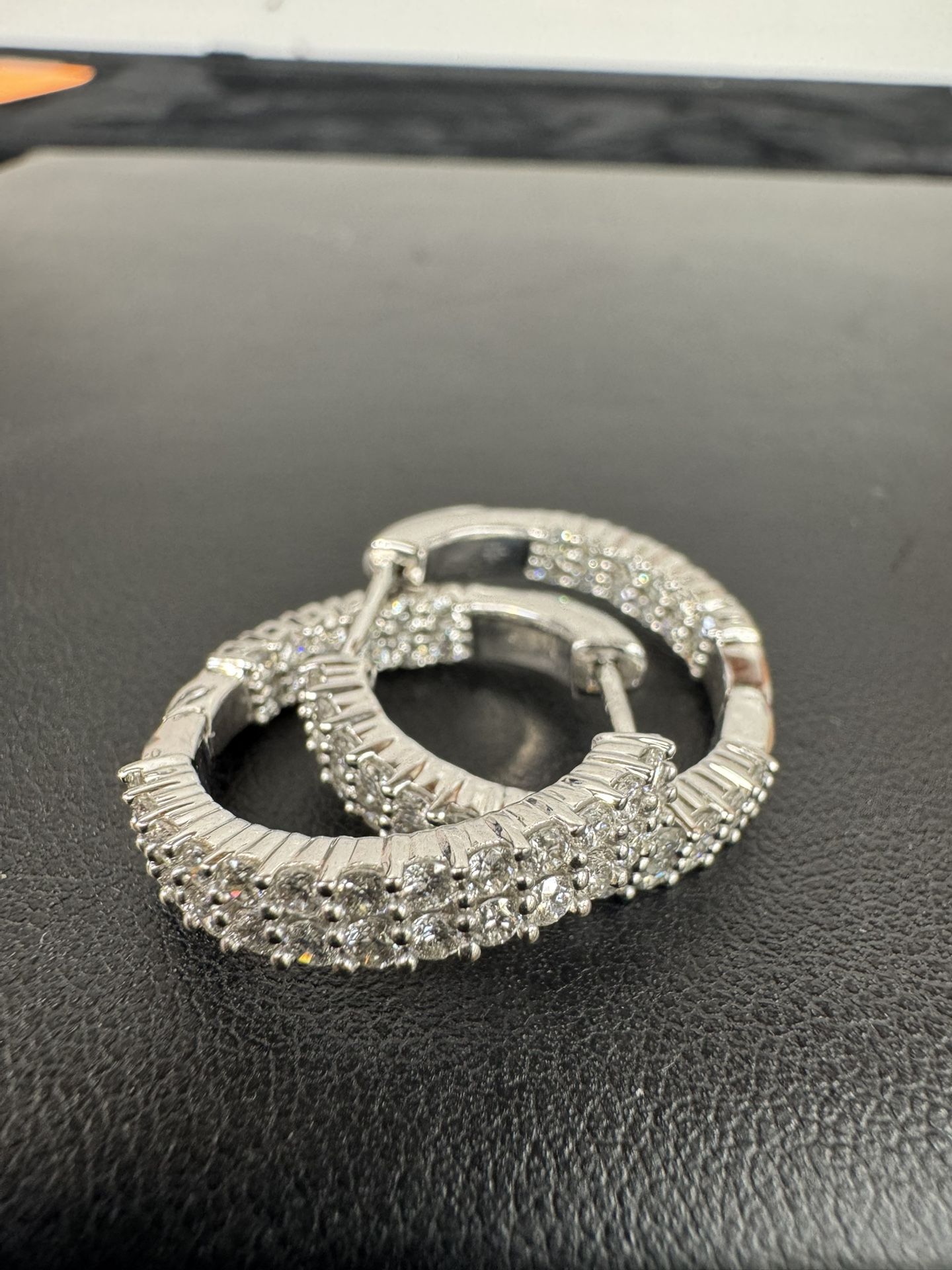14KT WG DIAMOND EARRINGS 2CTW