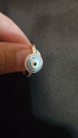 Anillo de plata 925 ojo turco