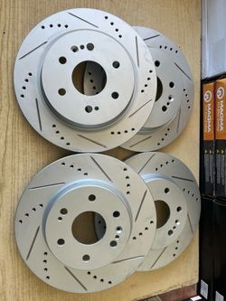 Cadillac Escalade 21-26 Front & Rear Geomet Rotors Ceramic Pads