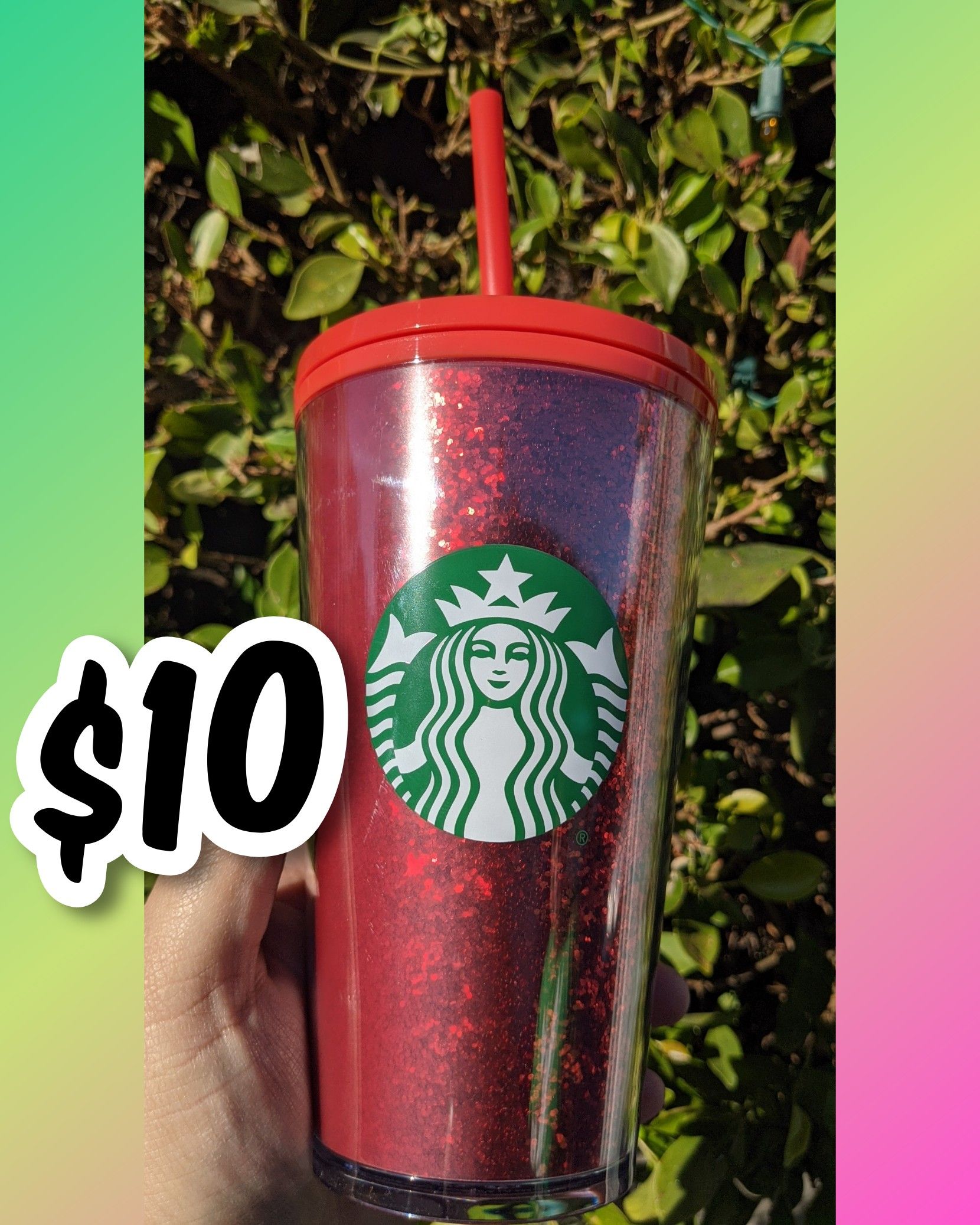 2020 Winter New Starbucks Red/red glitter cup