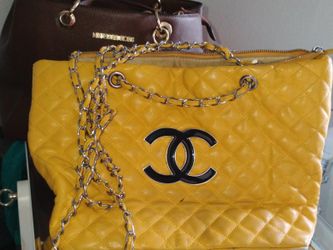 Rare!! Vintage Yellow Chanel Purse 