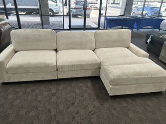 Cream Deep Comfy Sectional 