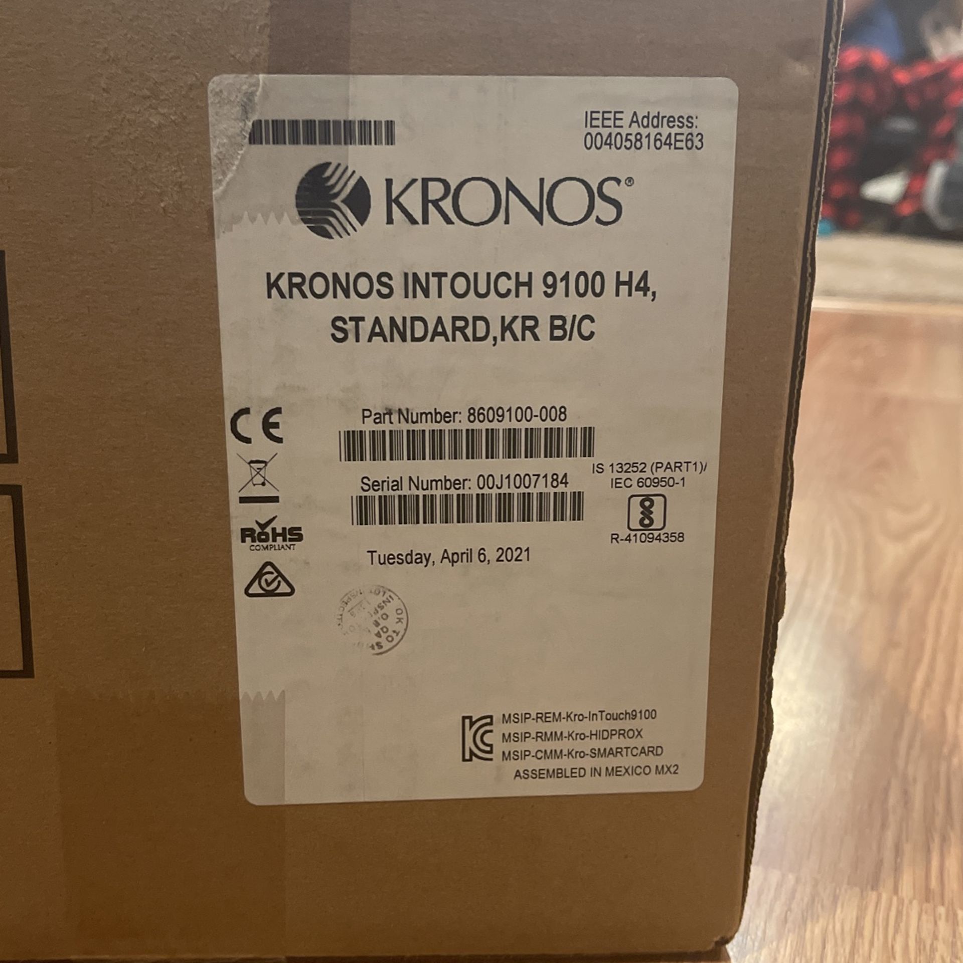 Kronos Intouch Time Clock 
