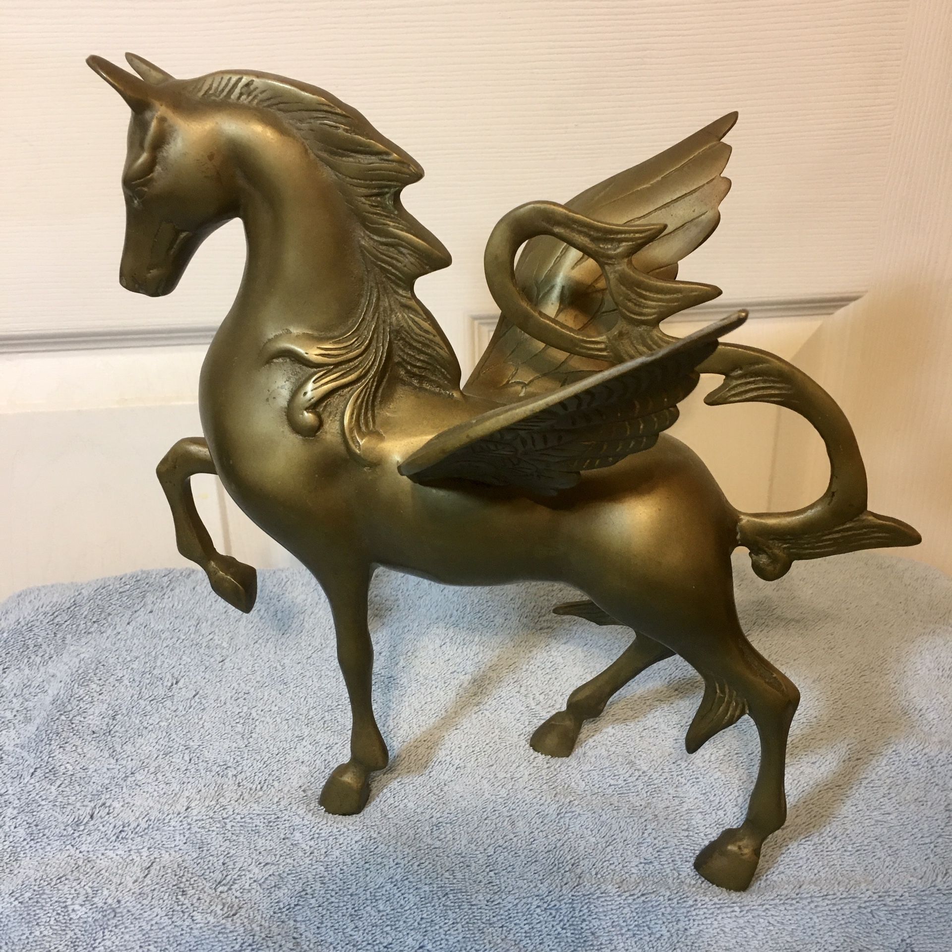 Pegasus - large brass statue of the winged horse