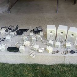 Huge Lot Cambridge Sound works PC Surround Sound Speakers Etc
