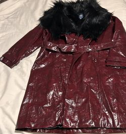 Burgundy & Black ModCloth Coat