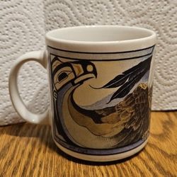 VTG 1994 JO ANN GEORGE EAGEL & RAVEN CERAMIC COFFEE MUG