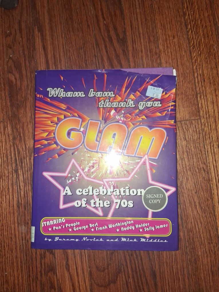WHAM BAM THANK YOU GLAM 1998 Pop Culture History of the 1970's HC Book DJ Jacket