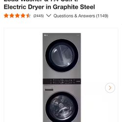 LG ThinQ WashTower Stacked SMART Laundry Center