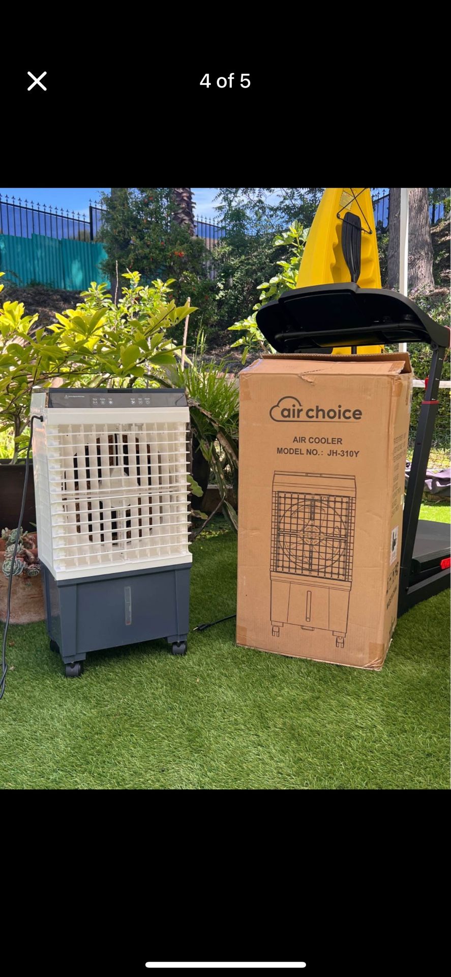 Air Choice Swamp Cooler, 3-in-1 Evaporative Air Cooler 1800CFM with 12H Timer, Remote Control, 4 Ice Packs & 5.3 Gal Water Tank, 110° Oscillation, 3 S