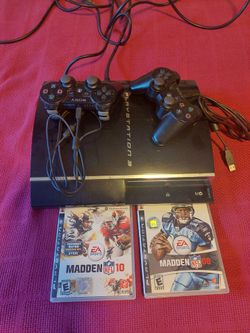 Playstation 3 and Two Controllers, 2 games