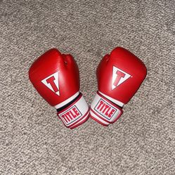 Boxing Gloves Title Red And White 