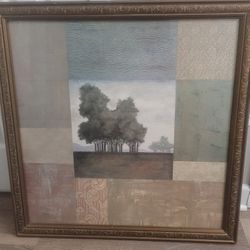 Framed Neutral Landscape Wall Art – 30.5" Square