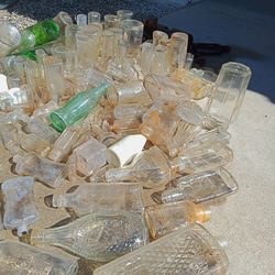 Old glass bottles