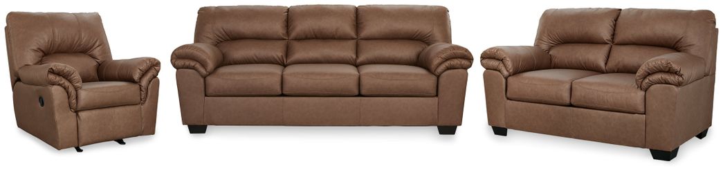 WillowBend Caramel Sofa, Loveseat and Recliner (Online Special Price)