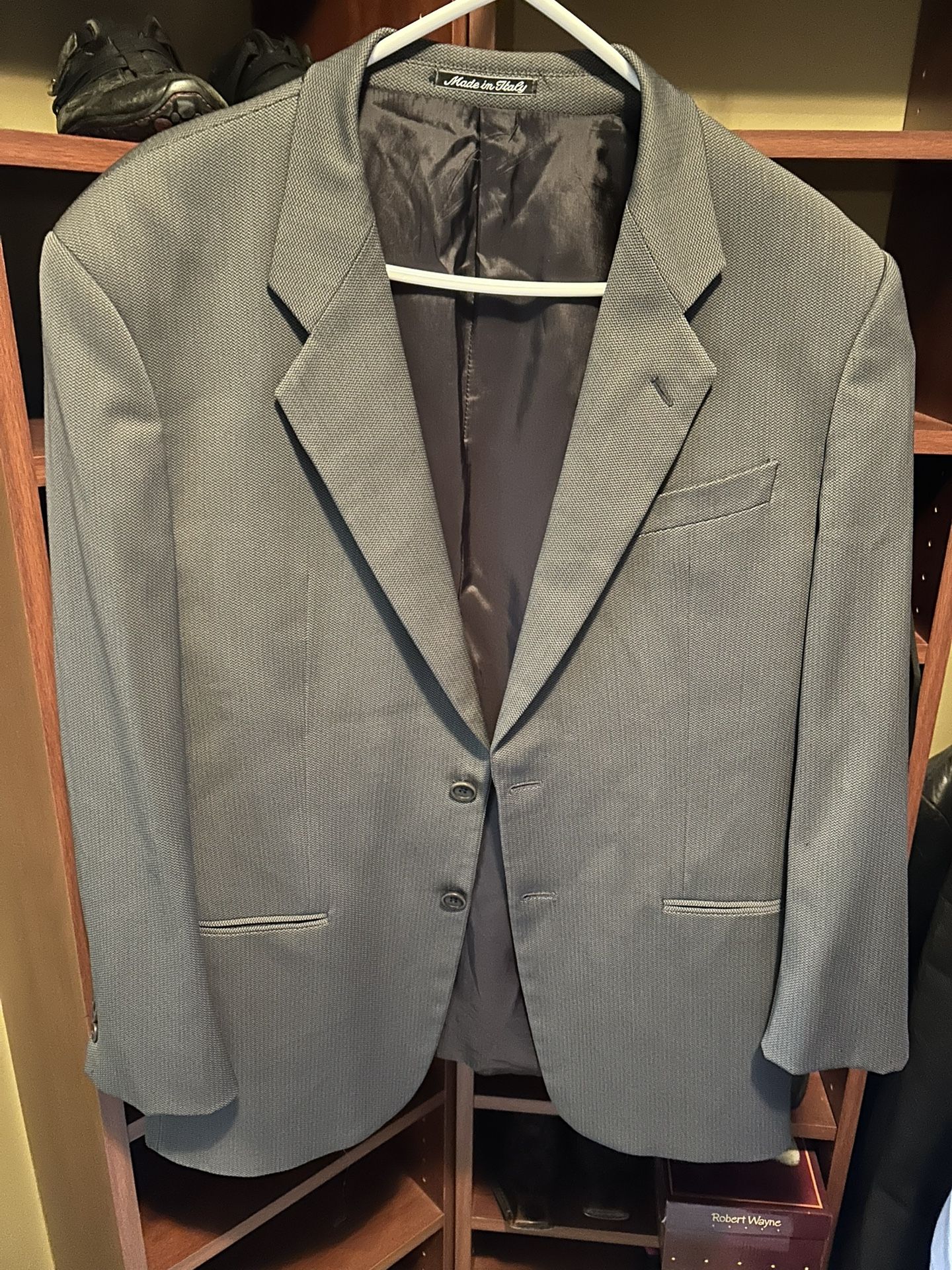 Vintage Armani Men's Gray Wool 2 Piece Suit
