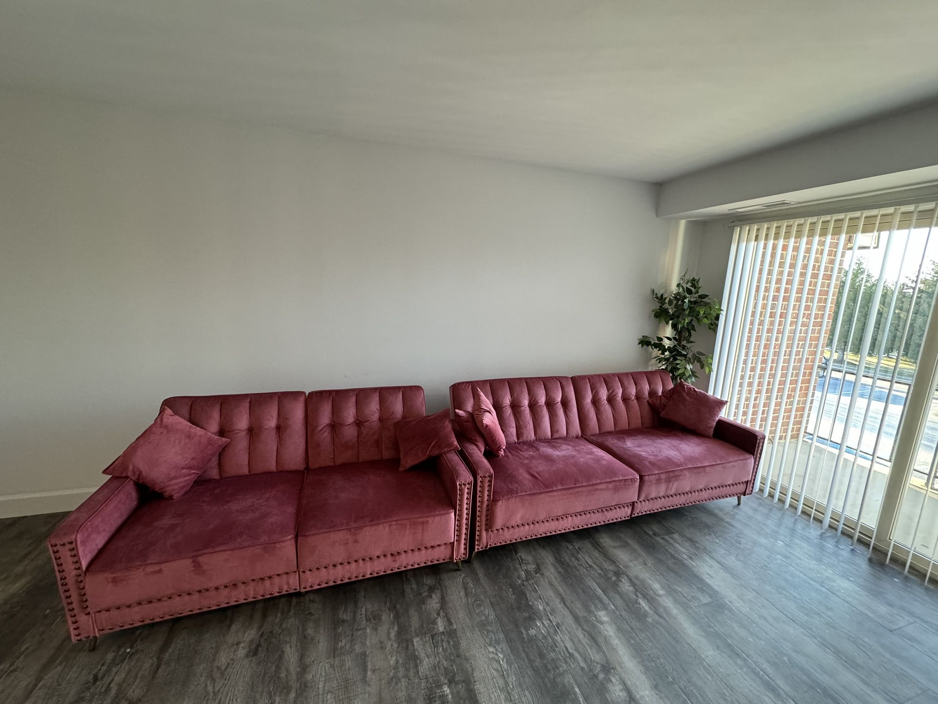 Pink-Wine fairly Used Couch 