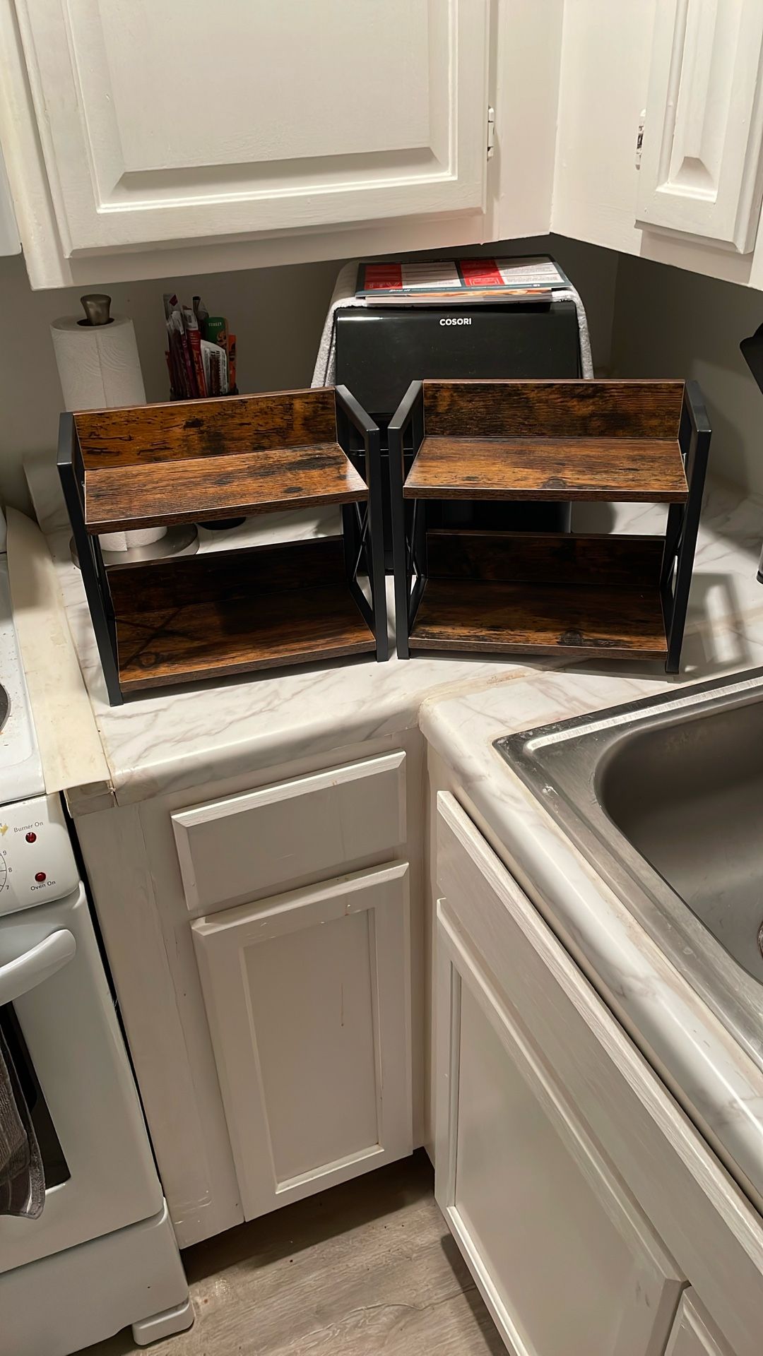 SET OF TWO COUNTERTOP STORAGE SHELVES *PRICE DROP*