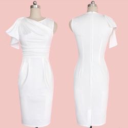 Angelica Ruffle Sleeve Bodycon Dress
