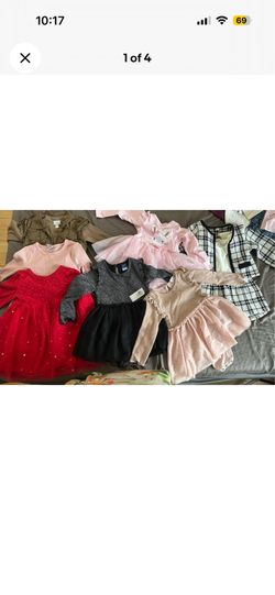 Toddler Girl Baby Long Sleeve Holiday Dresses 12-24m Lot - 7 Pieces